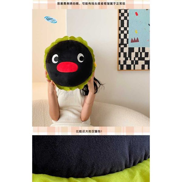 Pingu 企鵝家族 抱枕系列 黑金鵝堡 毛絨 沙發 抱枕 漢堡抱枕 靠墊 企鵝｜嗨寶好選物