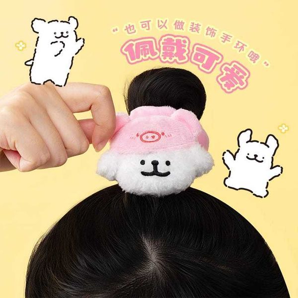 線條小狗｜毛絨髮圈｜紮頭髮｜髮圈 大腸髮繩 髮飾 公仔 擺件 收藏品 玩偶｜嗨寶好選物