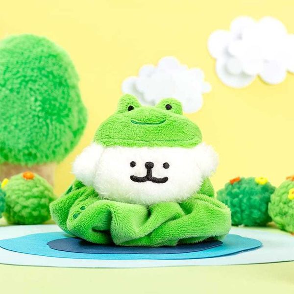 線條小狗｜毛絨髮圈｜紮頭髮｜髮圈 大腸髮繩 髮飾 公仔 擺件 收藏品 玩偶｜嗨寶好選物