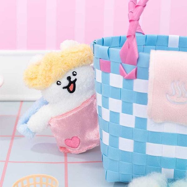 線條小狗｜浴巾掛件｜公仔 擺件 收藏品 玩偶 小金毛 掛件 可愛卡通毛絨玩具｜嗨寶好選物