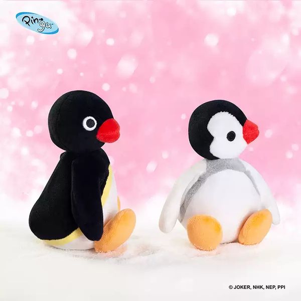 Pingu 企鵝家族 企鵝情侶系列 一對磁吸 鑰匙扣 毛絨掛件 系列 盲盒 手伴 公仔 擺件 收藏品｜嗨寶好選物