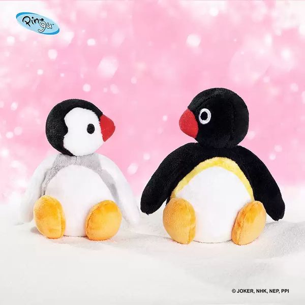 Pingu 企鵝家族 企鵝情侶系列 一對磁吸 鑰匙扣 毛絨掛件 系列 盲盒 手伴 公仔 擺件 收藏品｜嗨寶好選物