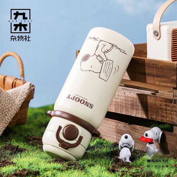 史努比保溫杯|Peanuts|史努比|不銹鋼雙飲杯女生高顏值可愛水杯便攜杯子|嗨寶好選物