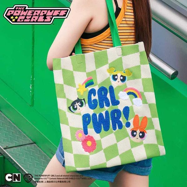 飛天小女警 綠色針織單肩包｜飛織包 單肩包 通勤 百搭 編織包｜盲盒 手伴 公仔 擺件 收藏品｜嗨寶好選物