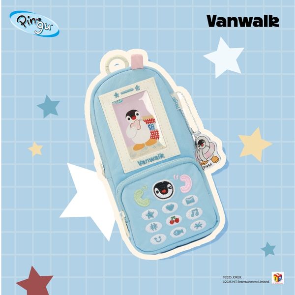 Pingu 企鵝家族 手機造型 大哥大造型 筆袋 收納袋 化妝袋  零錢包 收納包 卡包 卡套｜嗨寶好選物