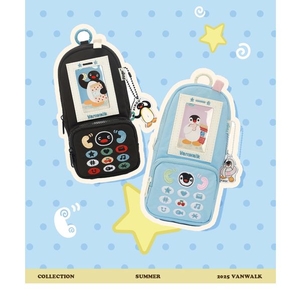 Pingu 企鵝家族 手機造型 大哥大造型 筆袋 收納袋 化妝袋  零錢包 收納包 卡包 卡套｜嗨寶好選物