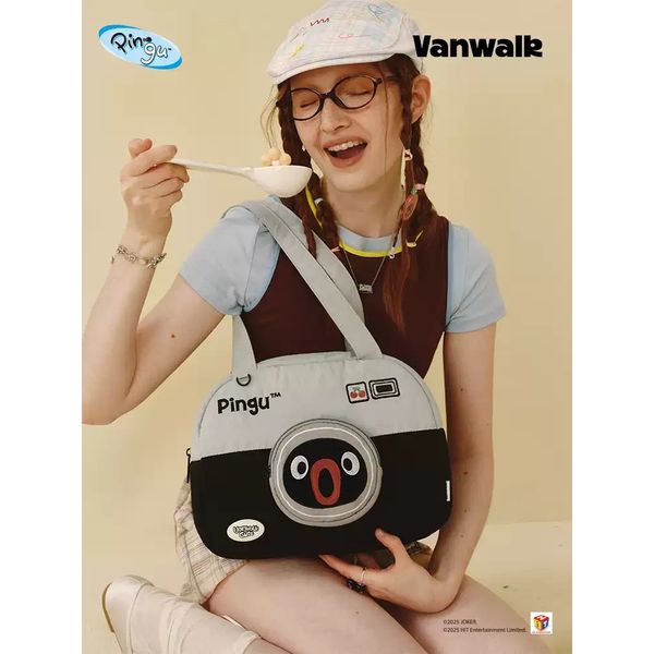 Pingu 企鵝家族 系列 大容量單肩包包 休閒 通勤 上課 補習 手提 書包 手提包｜嗨寶好選物