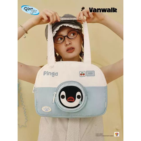 Pingu 企鵝家族 系列 大容量單肩包包 休閒 通勤 上課 補習 手提 書包 手提包｜嗨寶好選物