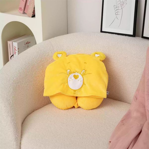 Carebears 愛心小熊 生活用品系列 頭枕 U行枕頭 飛行用枕頭 旅行枕 枕頭 頭靠｜嗨寶好選物