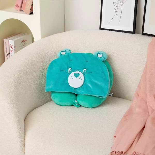 Carebears 愛心小熊 生活用品系列 頭枕 U行枕頭 飛行用枕頭 旅行枕 枕頭 頭靠｜嗨寶好選物