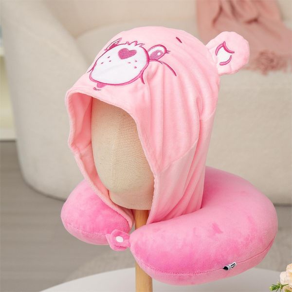 Carebears 愛心小熊 生活用品系列 頭枕 U行枕頭 飛行用枕頭 旅行枕 枕頭 頭靠｜嗨寶好選物