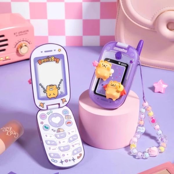 小熊蟲 來電話了系列 手機鏡子 盲盒 手伴 公仔 擺件 扭蛋 收藏品｜嗨寶好選物