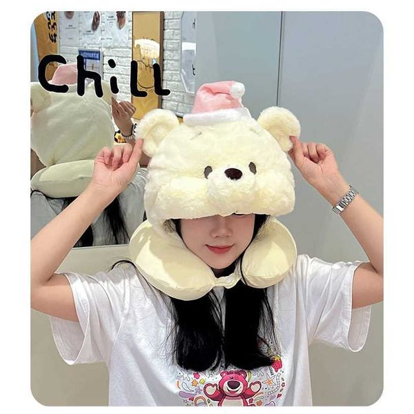 迪士尼 頸脖涼感 連帽u型枕 飛行枕 旅行枕 遮光 旅行枕頭｜potdemiel｜嗨寶好選物