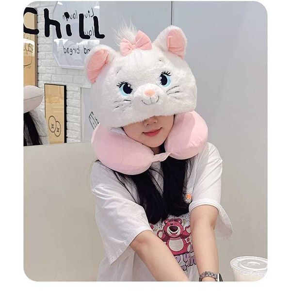 迪士尼 頸脖涼感 連帽u型枕 飛行枕 旅行枕 遮光 旅行枕頭｜potdemiel｜嗨寶好選物