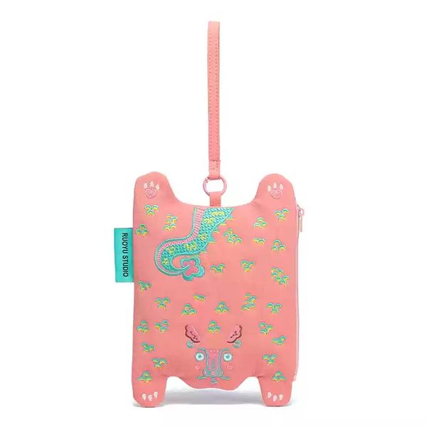 若愚工坊 粉紅肌肉猛男兔布偶 玩偶 肌肉兔 猛男兔 搞怪 粉紅兔 零錢包 鑰匙包 耳機包 掛飾｜嗨寶好選物