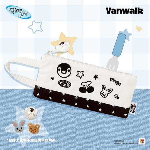 Pingu 企鵝家族 筆袋 鉛筆盒 文具袋 化妝袋 帆布 手提 便攜 收納 帆布袋 畫筆｜嗨寶好選物