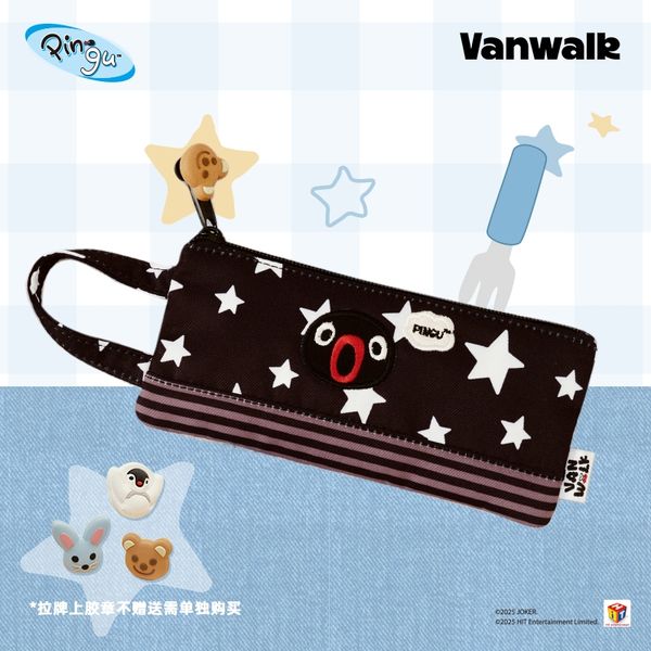 Pingu 企鵝家族 筆袋 鉛筆盒 文具袋 化妝袋 帆布 手提 便攜 收納 帆布袋 畫筆｜嗨寶好選物