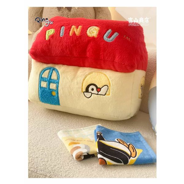Pingu 企鵝家族 抱枕系列 家族毛絨房子 毛絨公仔 抱枕 公仔 擺件 企鵝 靠墊｜嗨寶好選物