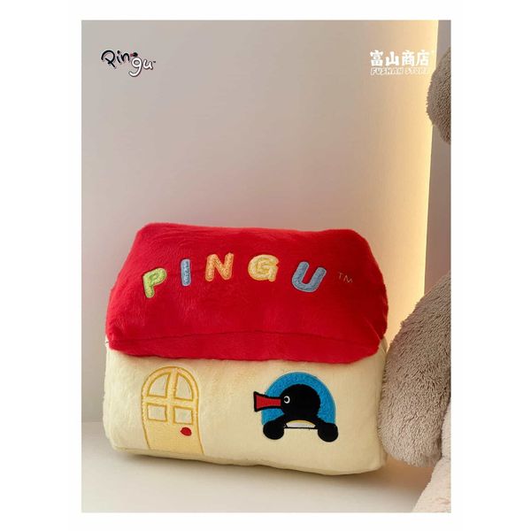 Pingu 企鵝家族 抱枕系列 家族毛絨房子 毛絨公仔 抱枕 公仔 擺件 企鵝 靠墊｜嗨寶好選物