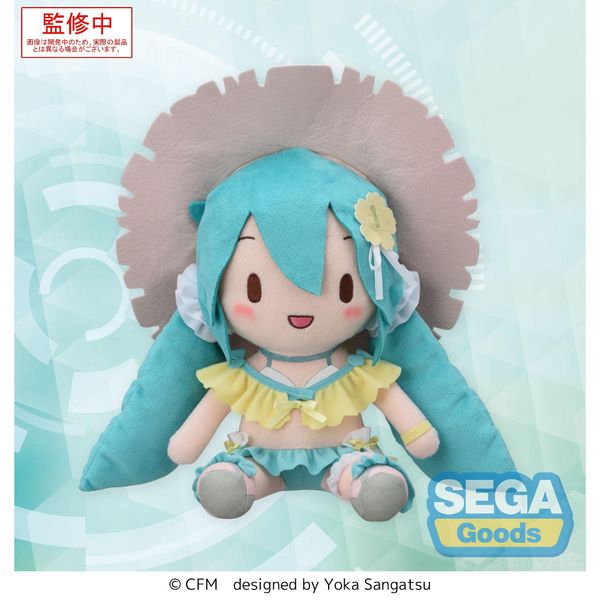 Miku 初音未來 VOCALOID 初音未來 泳裝 fuwapetit fufu M 毛絨玩偶 公仔｜嗨寶好選物