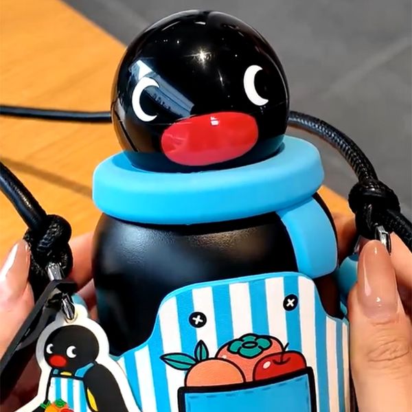 Pingu 企鵝家族 保溫杯系列 鵝的新衣 水杯 水壺 保冷瓶 卡通水壺 保溫瓶 330ml｜嗨寶好選物