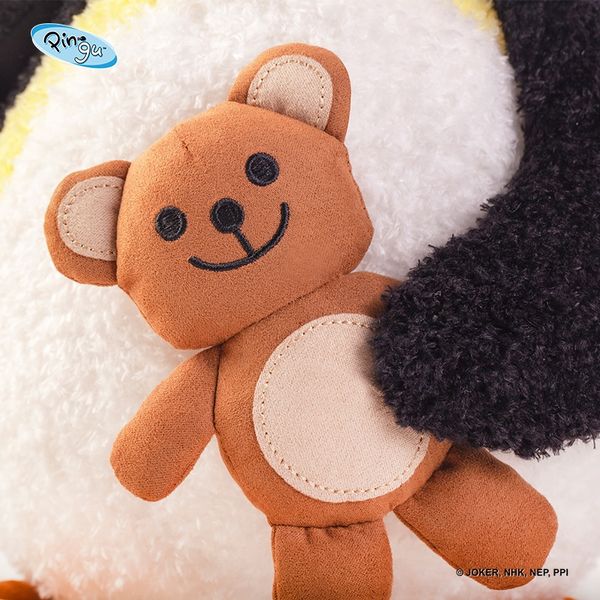 Pingu 企鵝家族 抱小熊公仔系列 掛件 毛絨公仔 手伴 公仔 擺件 可愛毛絨玩偶｜嗨寶好選物