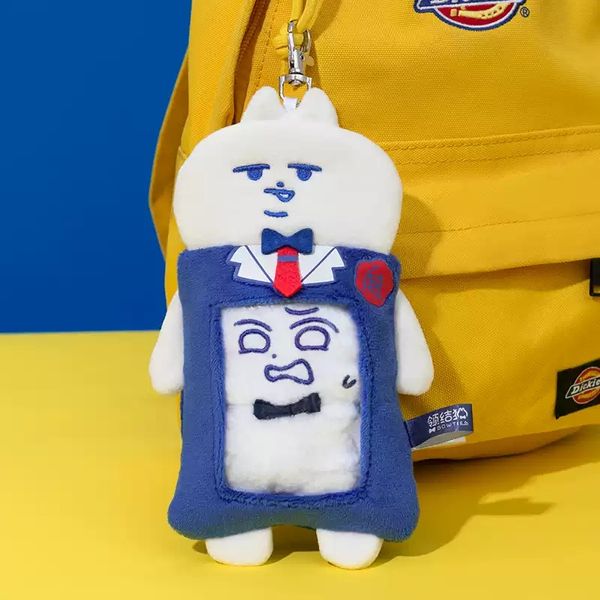 領結貓 毛絨卡套 掛件 可愛 卡通 學生卡 門禁卡 工牌 證件套 狗牌 卡片套 悠遊卡套 保護套｜嗨寶好選物