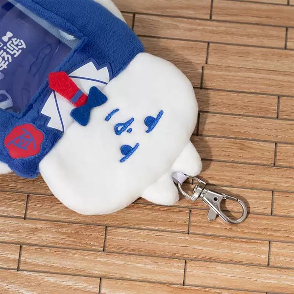 領結貓 毛絨卡套 掛件 可愛 卡通 學生卡 門禁卡 工牌 證件套 狗牌 卡片套 悠遊卡套 保護套｜嗨寶好選物