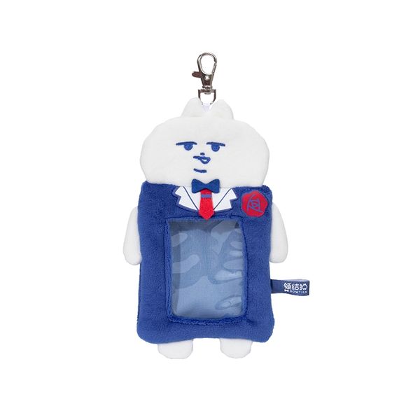 領結貓 毛絨卡套 掛件 可愛 卡通 學生卡 門禁卡 工牌 證件套 狗牌 卡片套 悠遊卡套 保護套｜嗨寶好選物