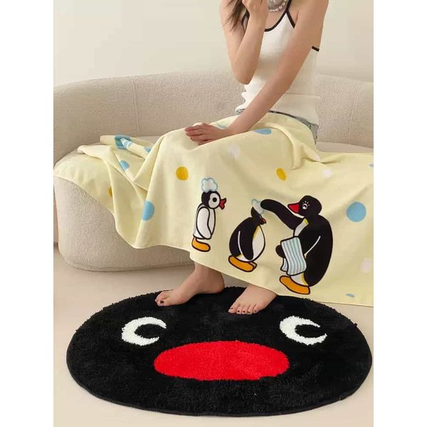Pingu 企鵝家族 地毯系列 臥室 客廳 企鵝頭地墊 地墊 地毯 毛絨 擺件 企鵝｜嗨寶好選物