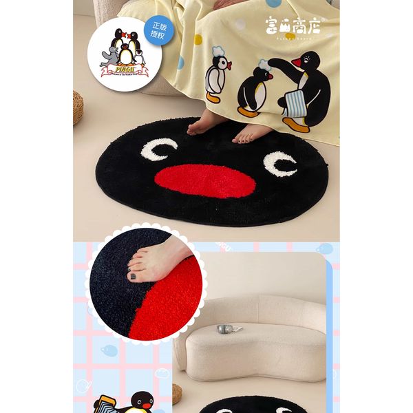 Pingu 企鵝家族 地毯系列 臥室 客廳 企鵝頭地墊 地墊 地毯 毛絨 擺件 企鵝｜嗨寶好選物