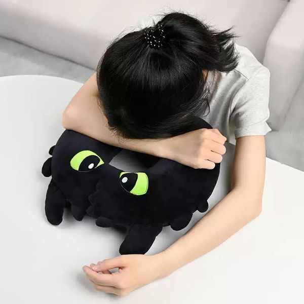 Disney 迪士尼 馴龍高手 沒牙 夜煞 旅行枕 U行枕 枕頭 盲盒 手伴 公仔 擺件 收藏品｜嗨寶好選物