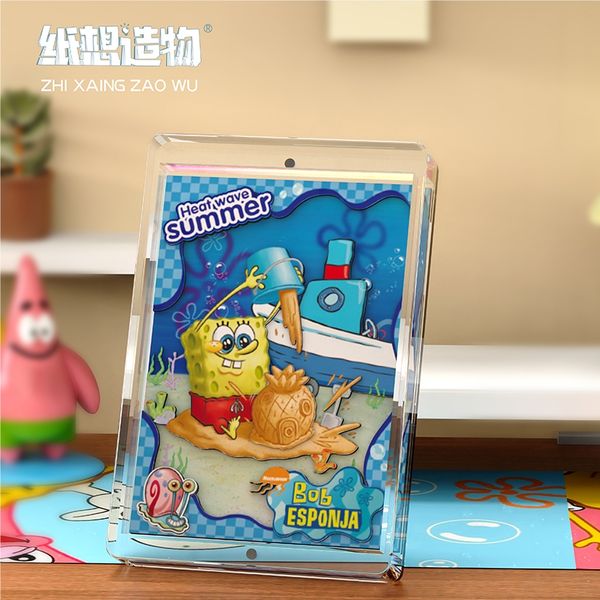 海綿寶寶 3D立體卡 高透水晶 卡牌 系列 盲盒 手伴 公仔 擺件 扭蛋 收藏品｜嗨寶好選物