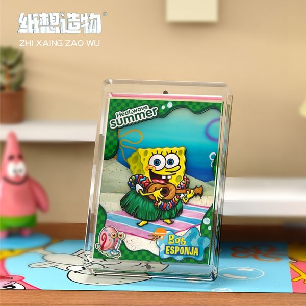 海綿寶寶 3D立體卡 高透水晶 卡牌 系列 盲盒 手伴 公仔 擺件 扭蛋 收藏品｜嗨寶好選物