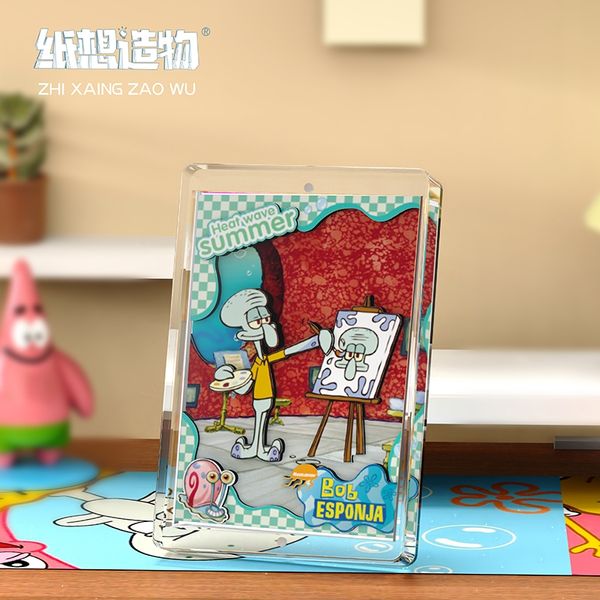 海綿寶寶 3D立體卡 高透水晶 卡牌 系列 盲盒 手伴 公仔 擺件 扭蛋 收藏品｜嗨寶好選物