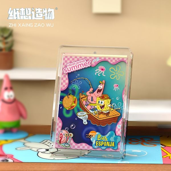 海綿寶寶 3D立體卡 高透水晶 卡牌 系列 盲盒 手伴 公仔 擺件 扭蛋 收藏品｜嗨寶好選物