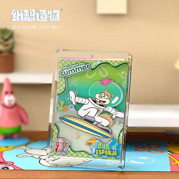 海綿寶寶 3D立體卡 高透水晶 卡牌 系列 盲盒 手伴 公仔 擺件 扭蛋 收藏品｜嗨寶好選物