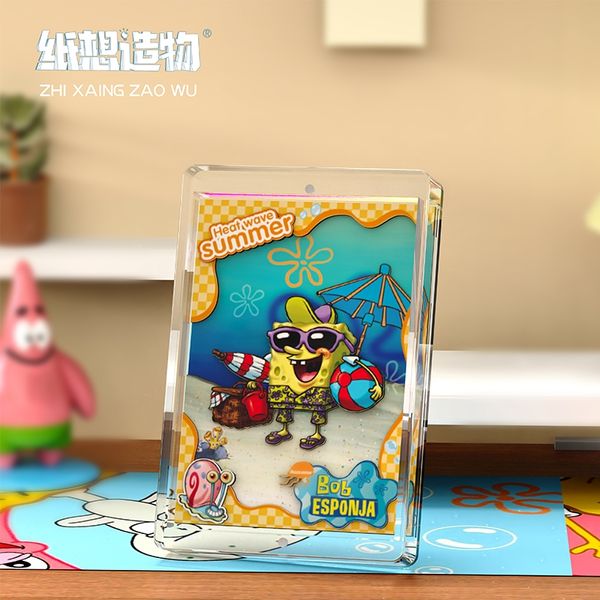 海綿寶寶 3D立體卡 高透水晶 卡牌 系列 盲盒 手伴 公仔 擺件 扭蛋 收藏品｜嗨寶好選物