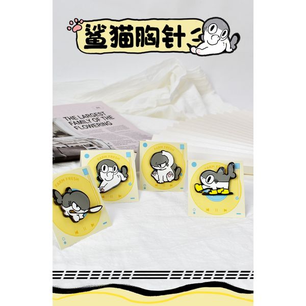Sharkitty 我就是鯊貓 鯊貓徽章 可愛卡通 超萌 胸針 動漫 鯊貓｜嗨寶好選物