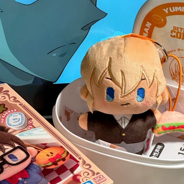 名偵探柯南 便當盒系列 咖啡廳 鑰匙扣 掛件 毛絨公仔 盲盒 手伴 公仔 擺件 收藏品｜嗨寶好選物