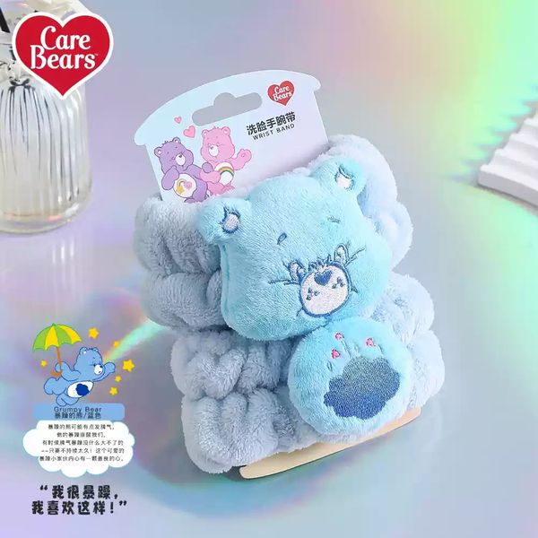 Carebears 愛心小熊 生活用品系列 束髮 扎髮 洗臉用手腕帶 防濕手環 護腕｜嗨寶好選物