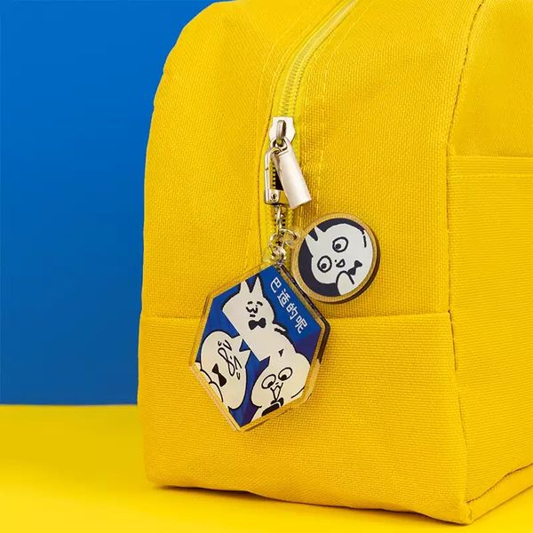 領結貓 卡通 壓克力鑰匙扣 情侶包包掛件 可愛創意背包掛飾 鑰匙圈 裝飾 掛飾 拉鍊扣｜嗨寶好選物