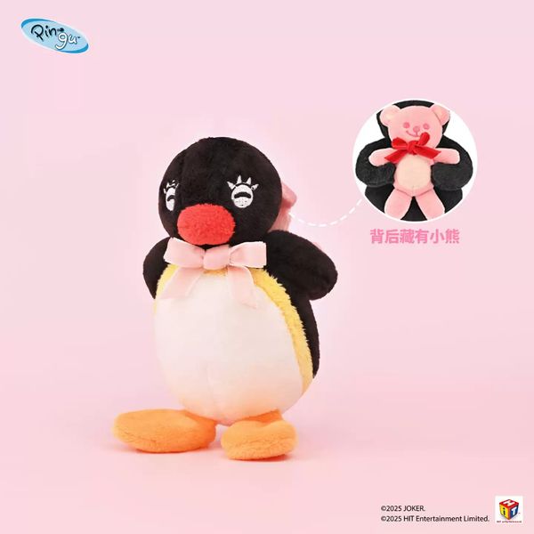 Pingu 企鵝家族 情侶貼貼 系列 鑰匙扣 毛絨掛件 系列 盲盒 手伴 公仔 擺件 收藏品｜嗨寶好選物