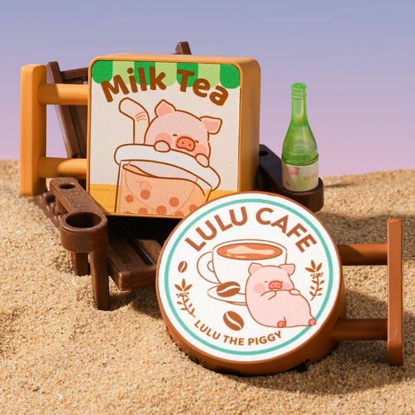 lulu豬 罐頭豬 豬小店發光燈牌系列 冰箱貼 盲盒 手伴 公仔 擺件 扭蛋 收藏品｜嗨寶好選物