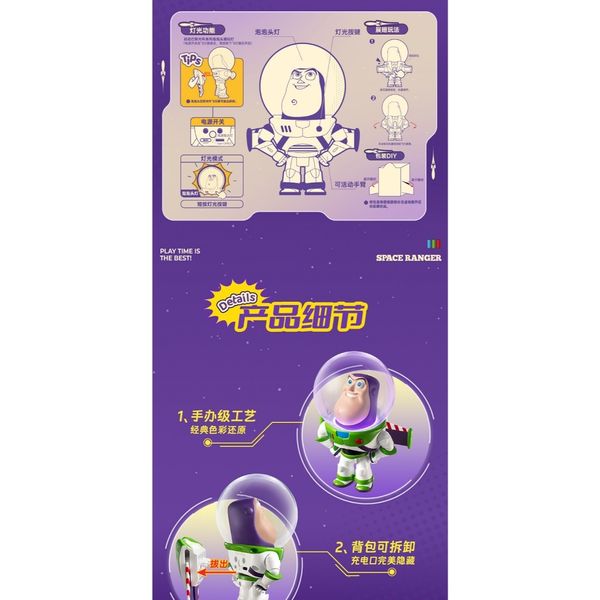 迪士尼 玩具總動員 巴斯光年 泡泡頭 潮玩燈 系列 盲盒 手伴 公仔 擺件 扭蛋 收藏品｜嗨寶好選物