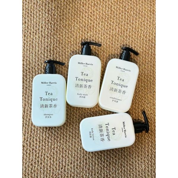 Miller Harris 飯店專用｜清新茶香｜洗髮精 沐浴乳 潤絲精 身體乳｜340ml｜嗨寶洗浴用品