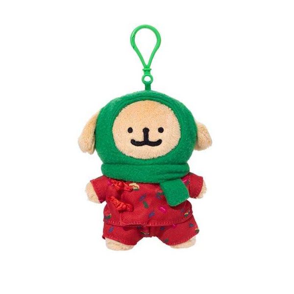 線條小狗｜東北花棉襖｜東北大花｜毛絨掛件 公仔 擺件 收藏品 玩偶｜嗨寶好選物