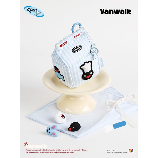 PINGU 企鵝家族 牛奶盒 迷你零錢包 收納包 鑰匙包  盲盒 手伴 公仔 擺件 扭蛋 收藏品｜嗨寶好選物