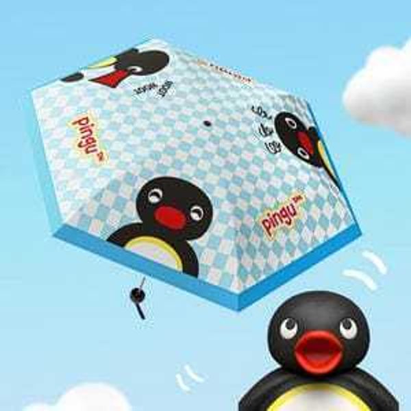 Pingu 膠囊太陽傘｜企鵝家族｜有點淘氣｜雨傘 防曬 防紫外線 遮陽 晴雨 兩用｜嗨寶好選物