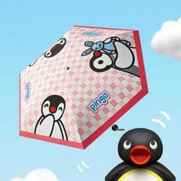 Pingu 膠囊太陽傘｜企鵝家族｜有點淘氣｜雨傘 防曬 防紫外線 遮陽 晴雨 兩用｜嗨寶好選物